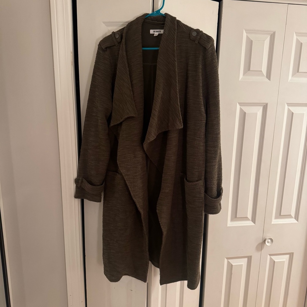 BB Dakota Textured Green Cardigan
